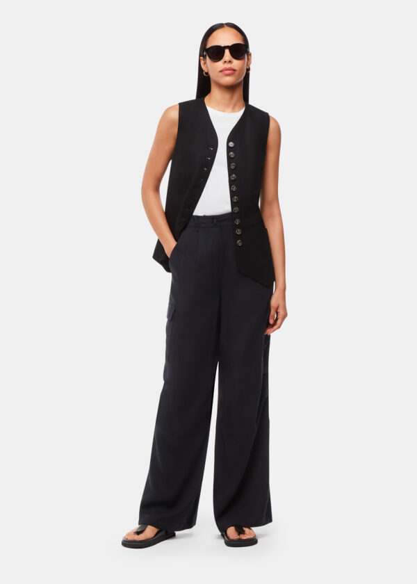 Whistles Women's Grace Luxe Cargo Pant