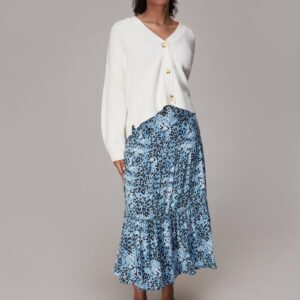 Whistles Women's Hyena Spot Tiered Skirt