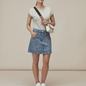 Whistles Women's Seam Detail Denim Skirt