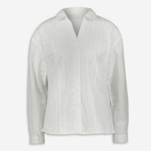 White Embroidered Lace Blouse