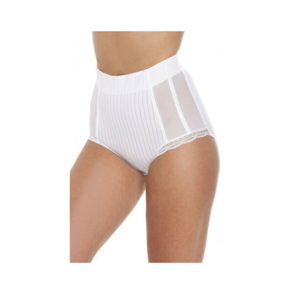 (White, M) Camille Womens 2 Pack High Waist Control Briefs