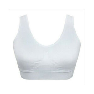 (White, S(30A-34B)) Women's seamless fitness yoga sports bra stretch top vest