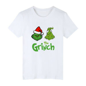 (White-The Grinch, L) Christmas The Short Sleeve Tshirt Resting Face Men Women Tops Tee