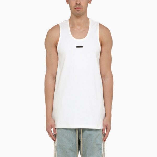 White cotton tank top