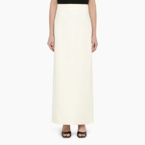 White long skirt with slit