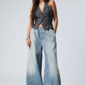 Wide Baggy Denim Joggers