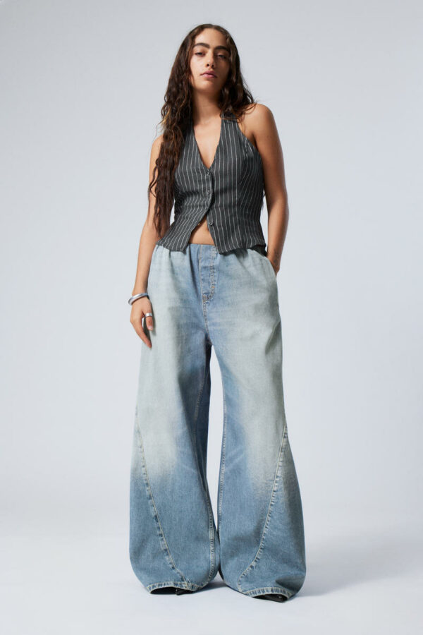 Wide Baggy Denim Joggers