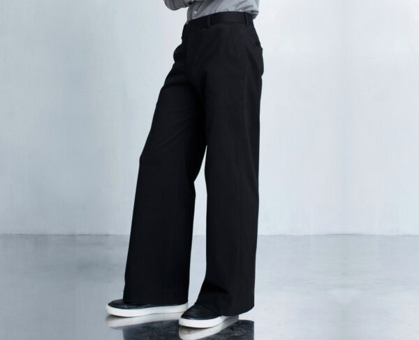 Wide-Leg Tailored Pants/Men's Minimal Trousers With An Extreme Wide Leg