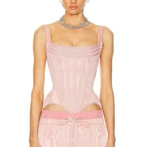 Wiederhoeft Wasp Corset Top in Blush - Pink. Size 36 (also in 42).