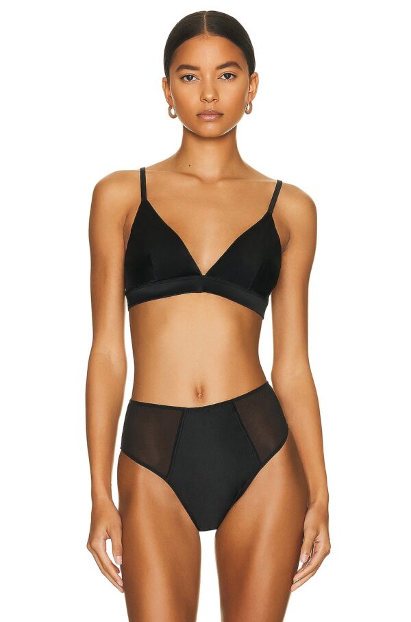 Wolford Stretch Silk Built Up Bralette in Jet Black - Black. Size XS (also in ).