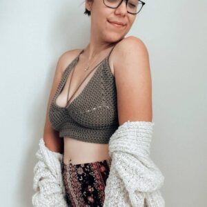 Woman's Crop Top, Woman's Fashion, Crochet Halter, Boho Knit Swimwear, Summer Bralette, Festival Hippy