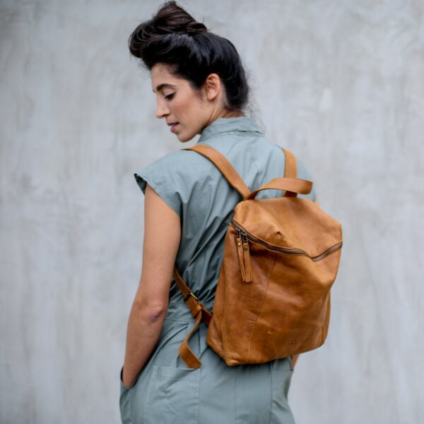 Women Backpack Purse, Leather Women, Small Brown Backpack, Mini