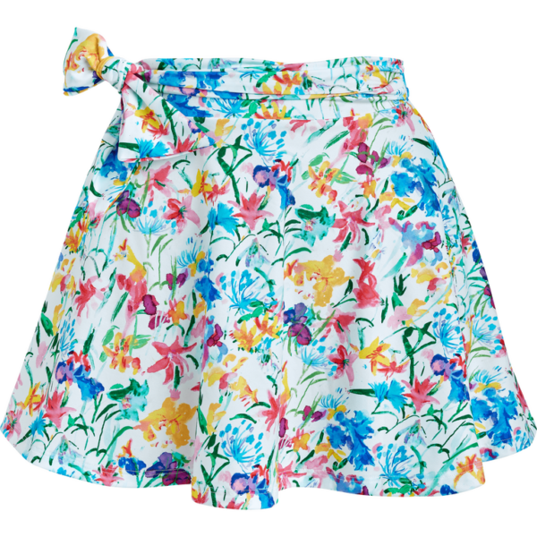 Women Beach Skirt Happy Flower - Fossette - White - Size XS - Vilebrequin