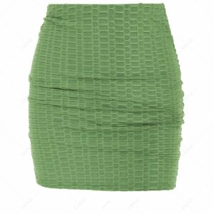 Women Beach ZAFUL Honeycomb Textured Mini Bodycon Beach Skirt S Light green