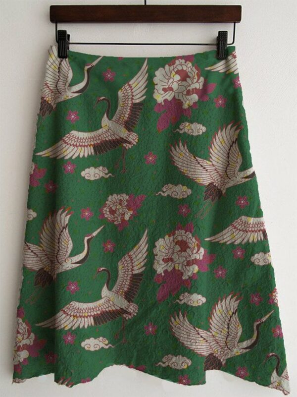 Women Boho Floral Spring Cotton Beach Vintage Loose Mid-waist skirt Long Skirt