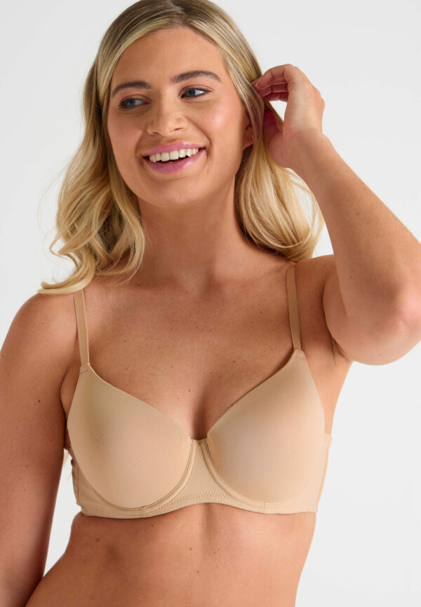 Womens Beige Full Cup T-shirt Bra