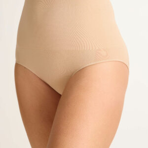 Womens Beige High Waist Control Briefs