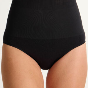 Womens Black High Waist Control Briefs