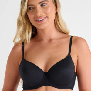 Womens Black Soft Touch T-shirt Bra