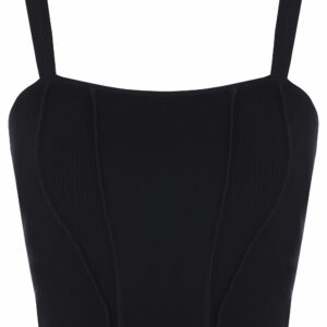 Womens Black Strappy Corset