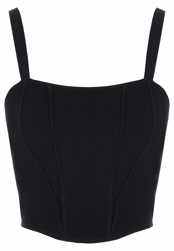 Womens Black Strappy Corset