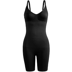 Women's Bodysuits Body Shaper Pure Color Simple Daily Polyester Breathable V Wire Summer Spring Black Brown