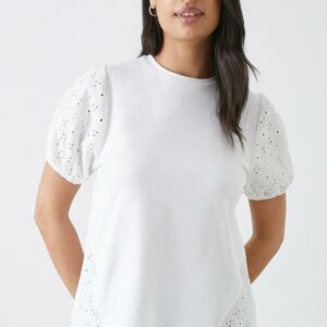 Womens Broderie Back Detail T-shirt