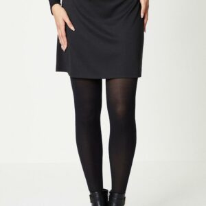 Womens Button Tab Aline Mini Ponte Skirt