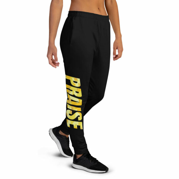 Women's Christian Praise Joggers With Yellow Camo Design