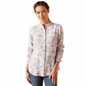 Women's Clarion Blouse Long Sleeve in Toile2, Size Medium, by Ariat