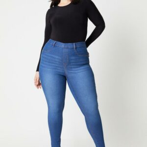 Womens Curve Skinny Ankle Grazer Jeggings