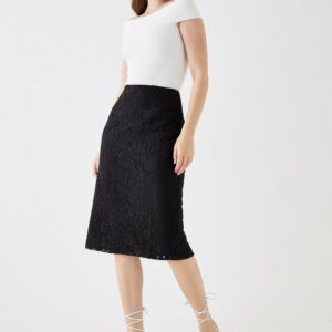 Womens Debut London by Coast Crochet Lace Pencil Skirt