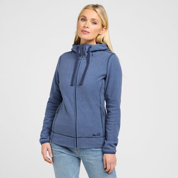 Women's Full Zip Microfleece Hoodie, Blue