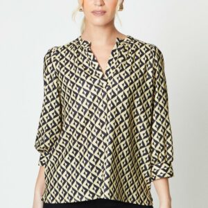 Womens Geo Overhead Blouse