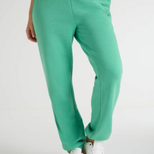 Womens Green LA Slogan Joggers