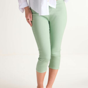 Womens Kate Khaki Crop Jeggings