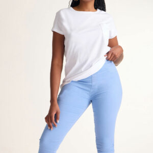 Womens Kate Light Blue Crop Jeggings