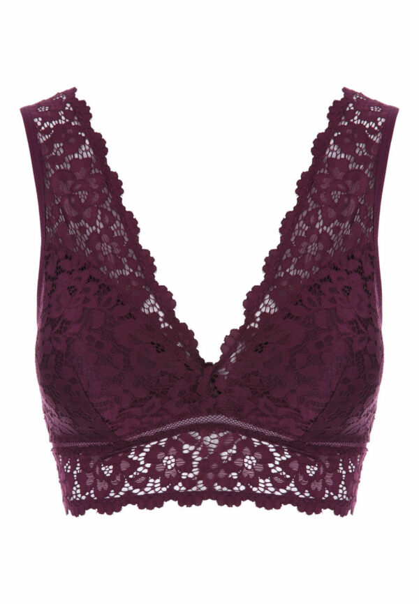 Womens Lace Burgundy Bralette