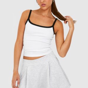 Womens Loopback Pleated Tennis Skirt - Grey - S, Grey