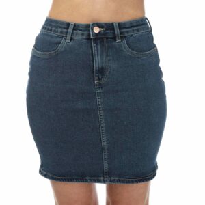 Womens Luna High Rise Denim Skirt