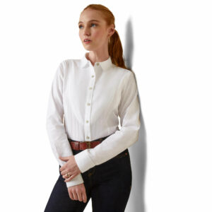 Women's Muir Blouse Long Sleeve in White, Size X-Small, by Ariat