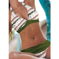 Women's Normal Swimwear Bikini Shorts Swimsuit 2 Piece Printing Tie Dye Beach Wear Summer Bathing Suits