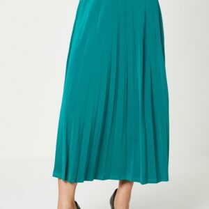 Womens Pleated Midi Skirt