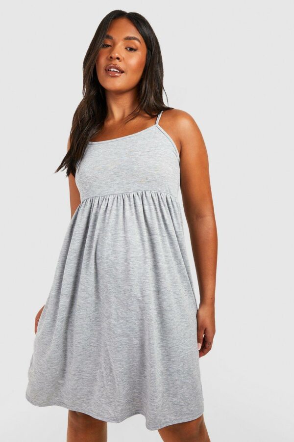 Womens Plus Strappy Sundress - Grey - 28, Grey