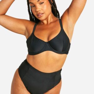 Womens Plus Tummy Control O-Ring Bikini Brief - Black - 18, Black