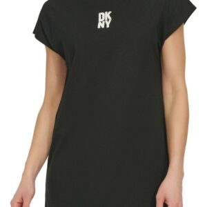 Womens Puff Logo T-shirt Dress Blk