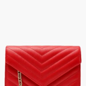 Womens Quilted Crossbody Bag - Red - One Size, Red