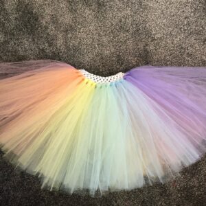 Womens Rainbow Tutu, Pastel Unicorn Fairy Mermaid Tutu Skirt