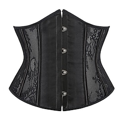 Women's Shapewear Pure Color Corsets Punk Gothic Carnival Date Club Polyester Breathable Straps Backless Summer Spring Black