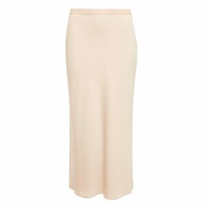 Womens Slim Crepe Midi Skirt